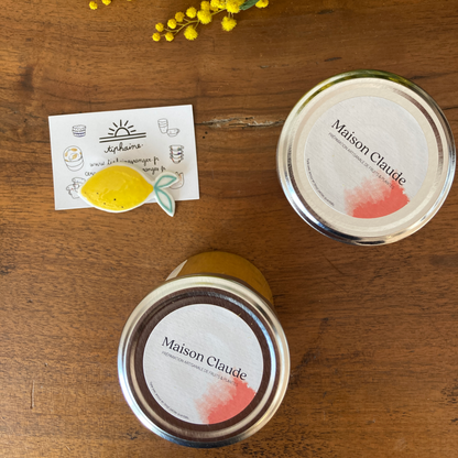 Toujours sur soi, broche citron (1 broche & 2 pots de confiture)
