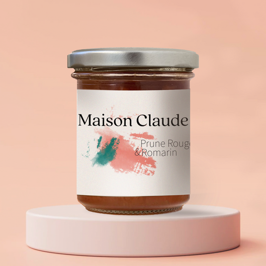 Pot de confiture prune rouge & romarin | Maison Claude